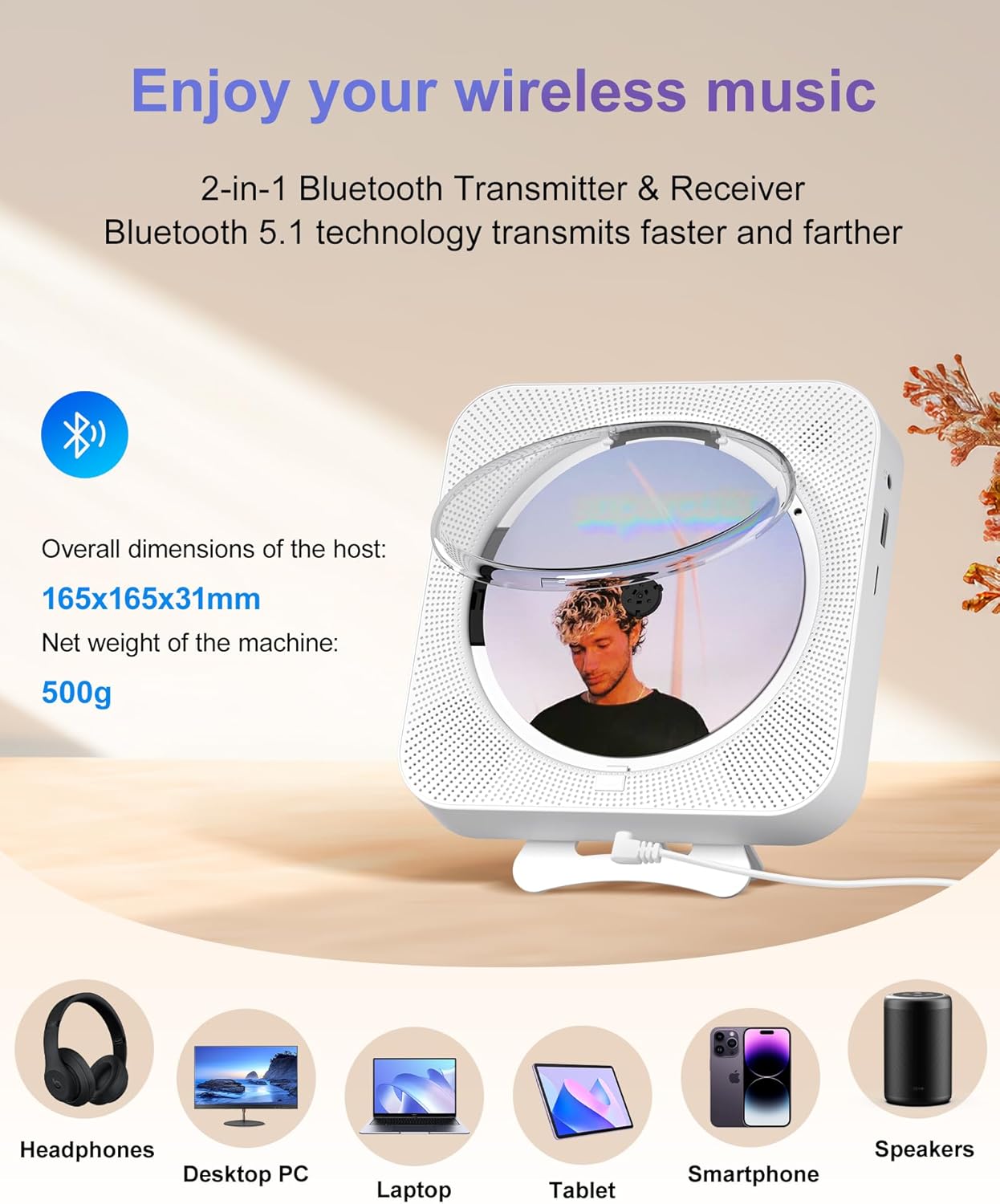 ENVYCLOUD CD Player (Sliver)