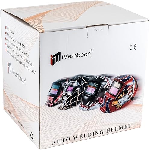 Miniatura 7 de iMeshbean Pro Cool - Máscara solar de oscurecimiento automático para soldadura y molienda con certificación ANSI para molienda Arc Tig Mig, batería