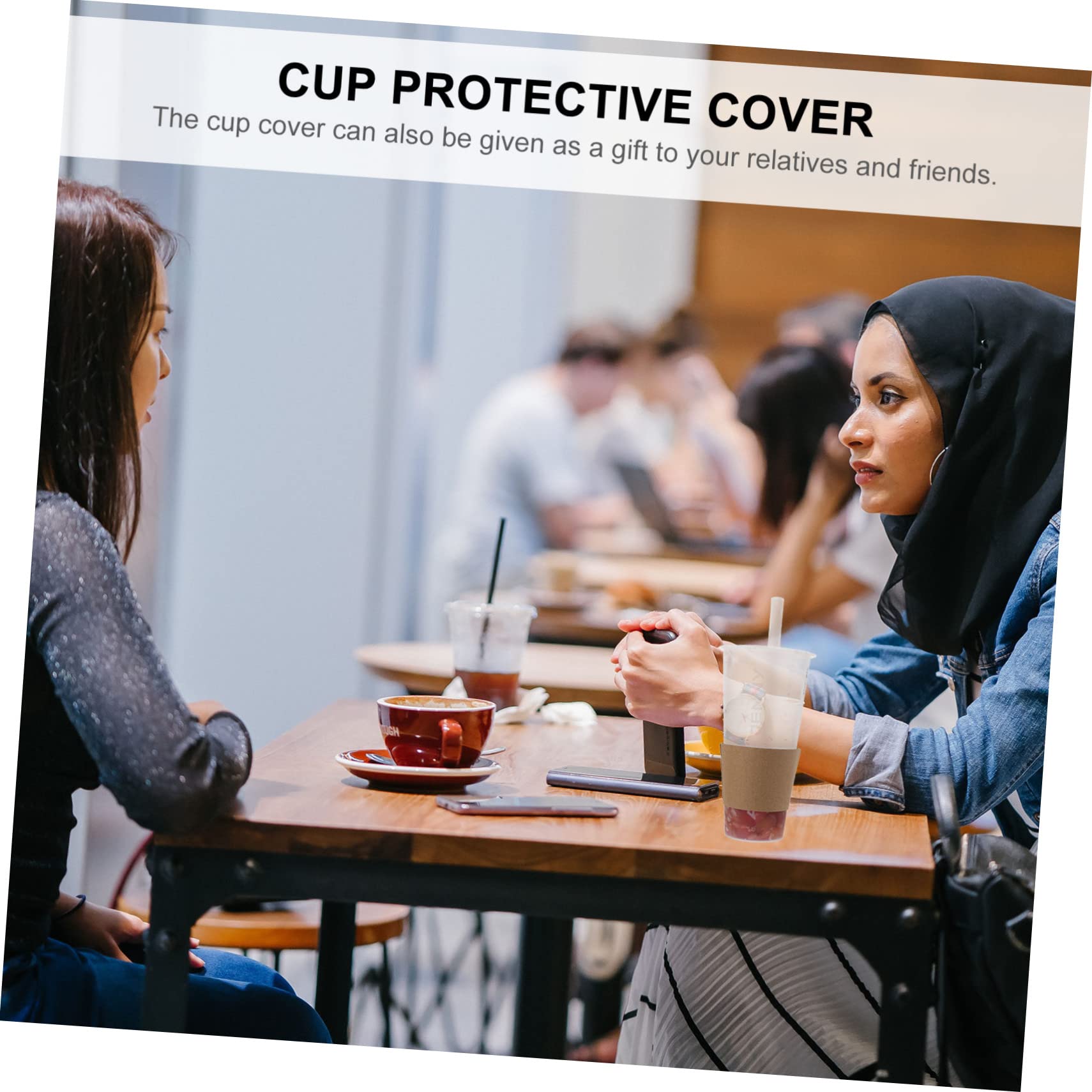 Manchons Léger et Isolant Thermique en Papier Kraft Lot de 100 Pièces pour Protection à Chaleur Résistants à Chaleur pour Tasse à Thé et Café