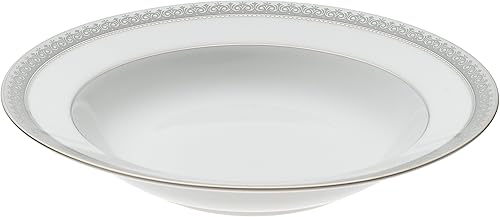 Mikasa Platinum Crown Rim - Plato de sopa (blanco), color blanco