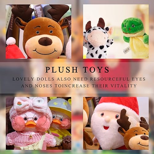 Miniatura 8 de PH PandaHall 70 ojos de seguridad de plástico de 0.394 pulgadas, ojos de gato Amigurumi con 70 arandelas para marionetas, animales de peluche,