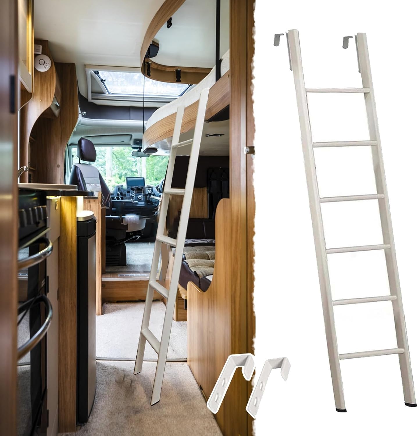 Échelles de rangement et lit superposé 185 cm sans glissement