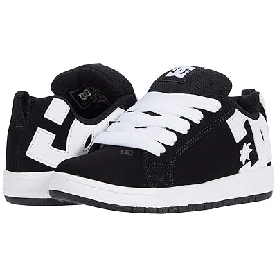 DC Kids Court Graffik (Little Kid/Big Kid) Kids Shoes Black/White 1