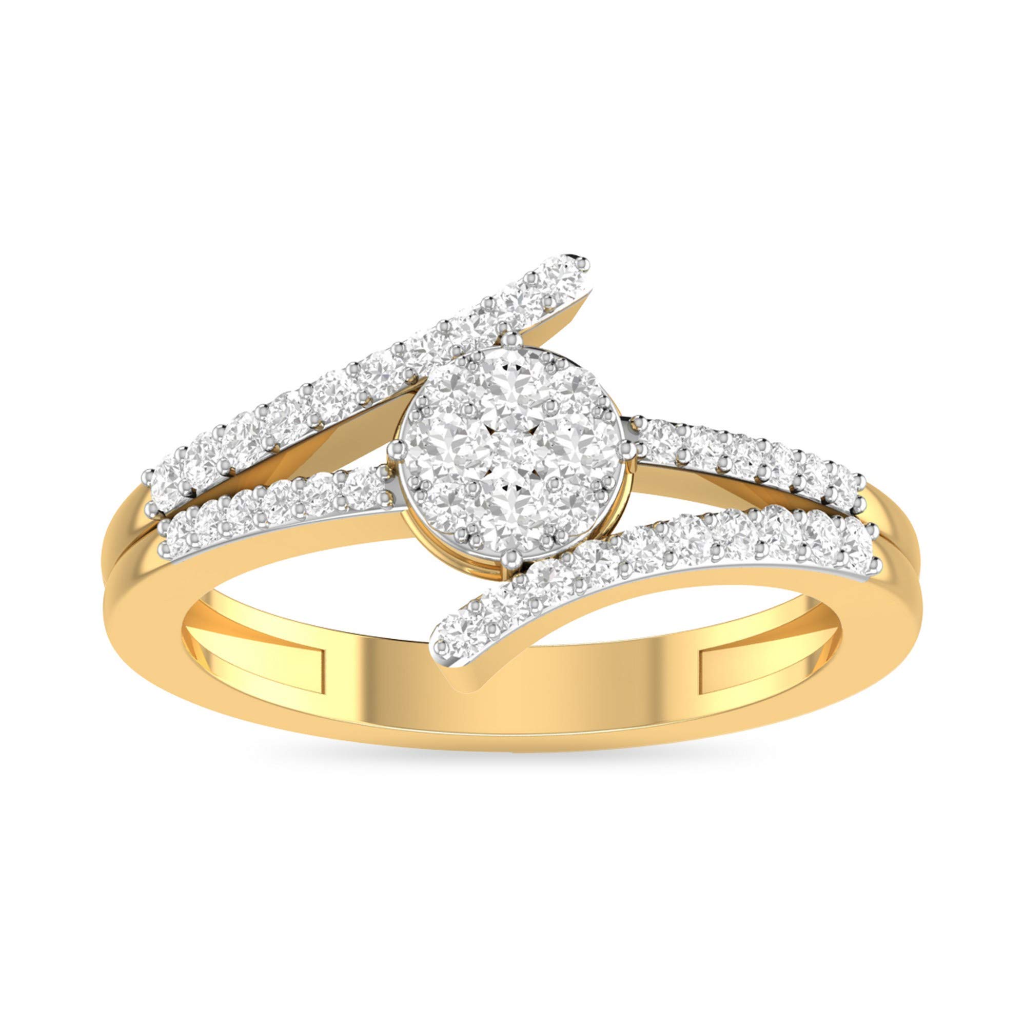 pc jeweller Yellow Gold and Solitaire Ring for Women-picture-7