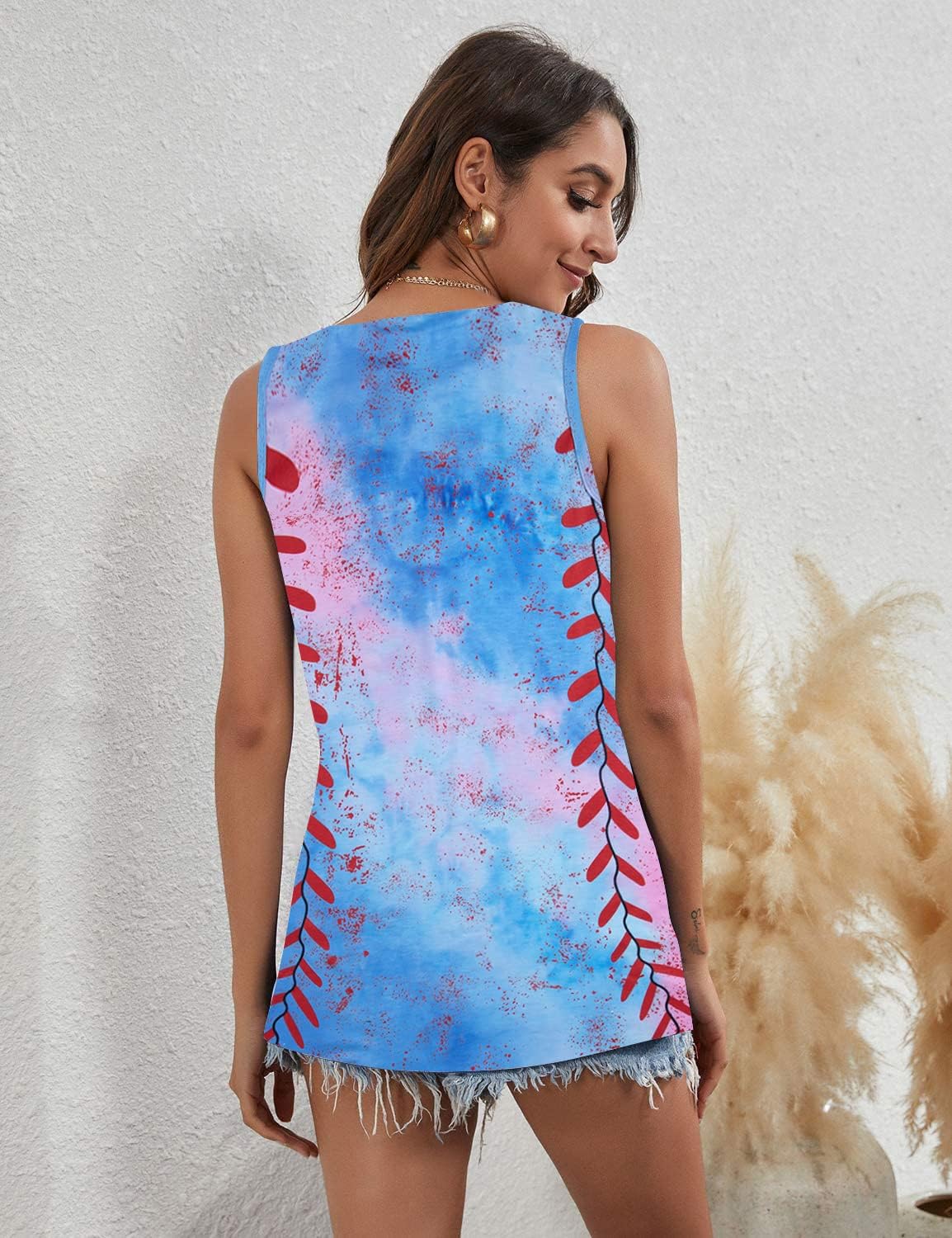 ALLTB Baseball Mom Tank Tops for Women Baseball Graphic Tanks Summer Sleeveless Softball Mom Tee Shirts - Image 5