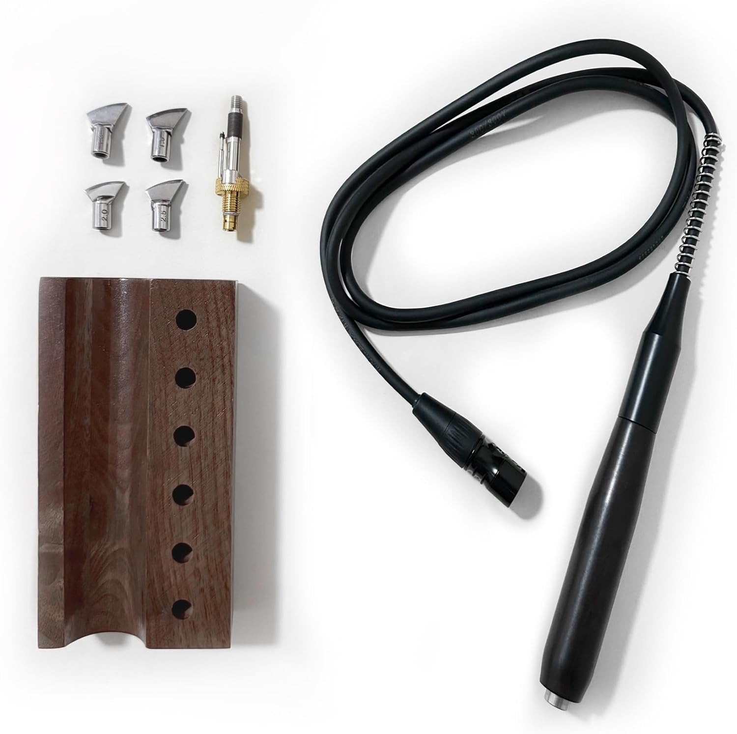 7Pcs Leather Creaser Machine Handle & Heating Head Replacement, Universal Fabric Sealing Iron Press Tip Set for Leather Edge Creaser, Heat Resistant & Durable​