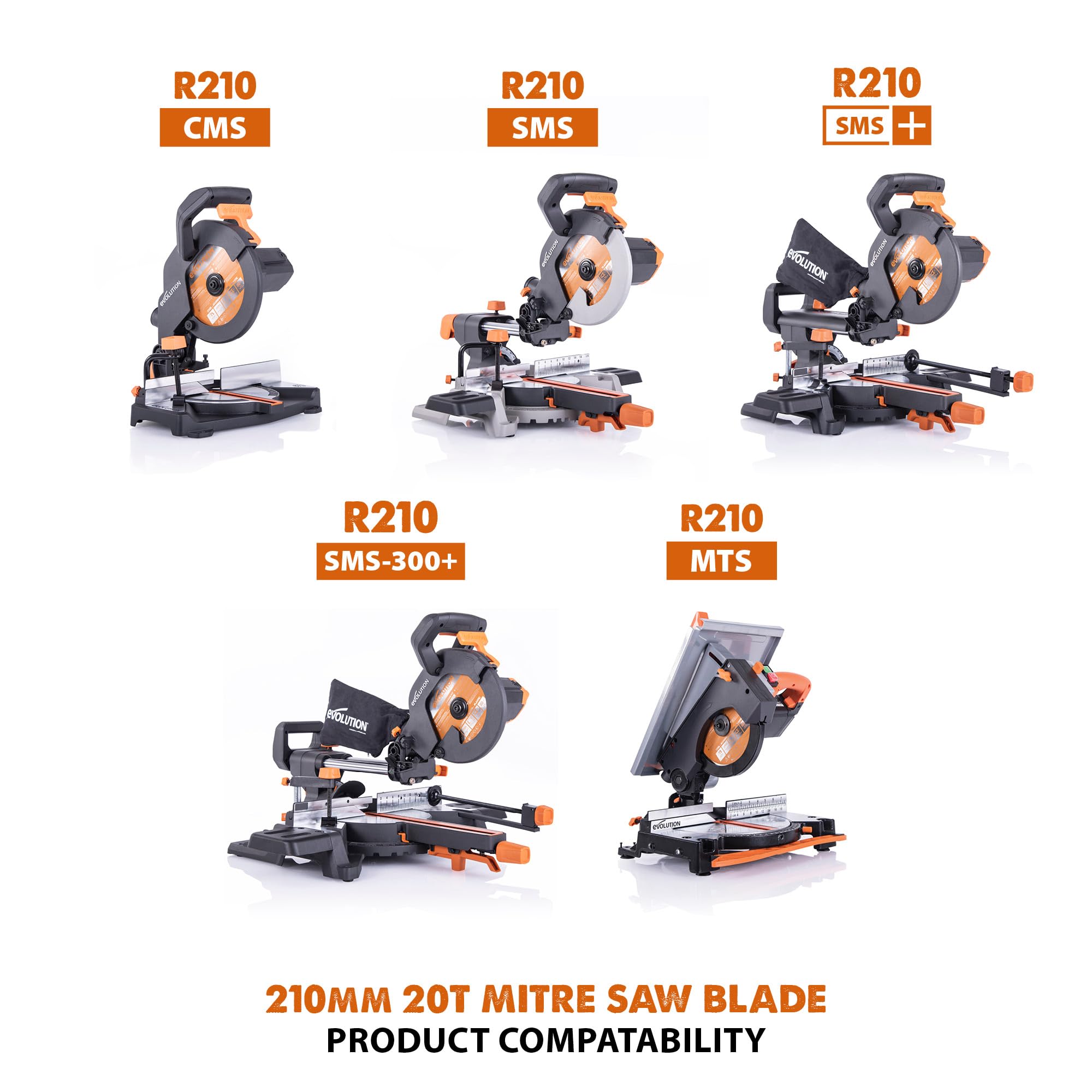 Evolution Power Tools - RAGE Lama Multiuso con Punte al Carburo di Tungsteno, Esegue Tagli su Acciaio, Alluminio, Plastica e Legno Anche con Chiodi, 210 mm