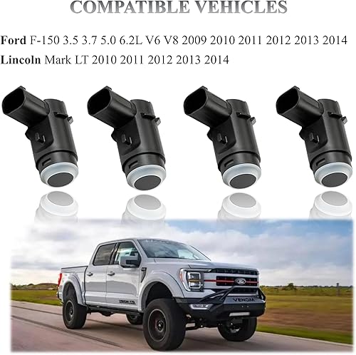 Miniatura 5 de Sensor de respaldo Sensores de asistencia de estacionamiento de parachoques inversos compatibles con Ford F-150 2009-2014 2010-2014Lincoln Mark LT