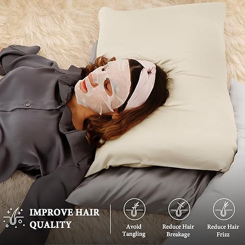 Vista 21 de BHZ Juego de 2 almohadas de plumas de ganso tamaño Queen, almohadas de cama de la colección de hotel para dormir, almohada de apoyo suave