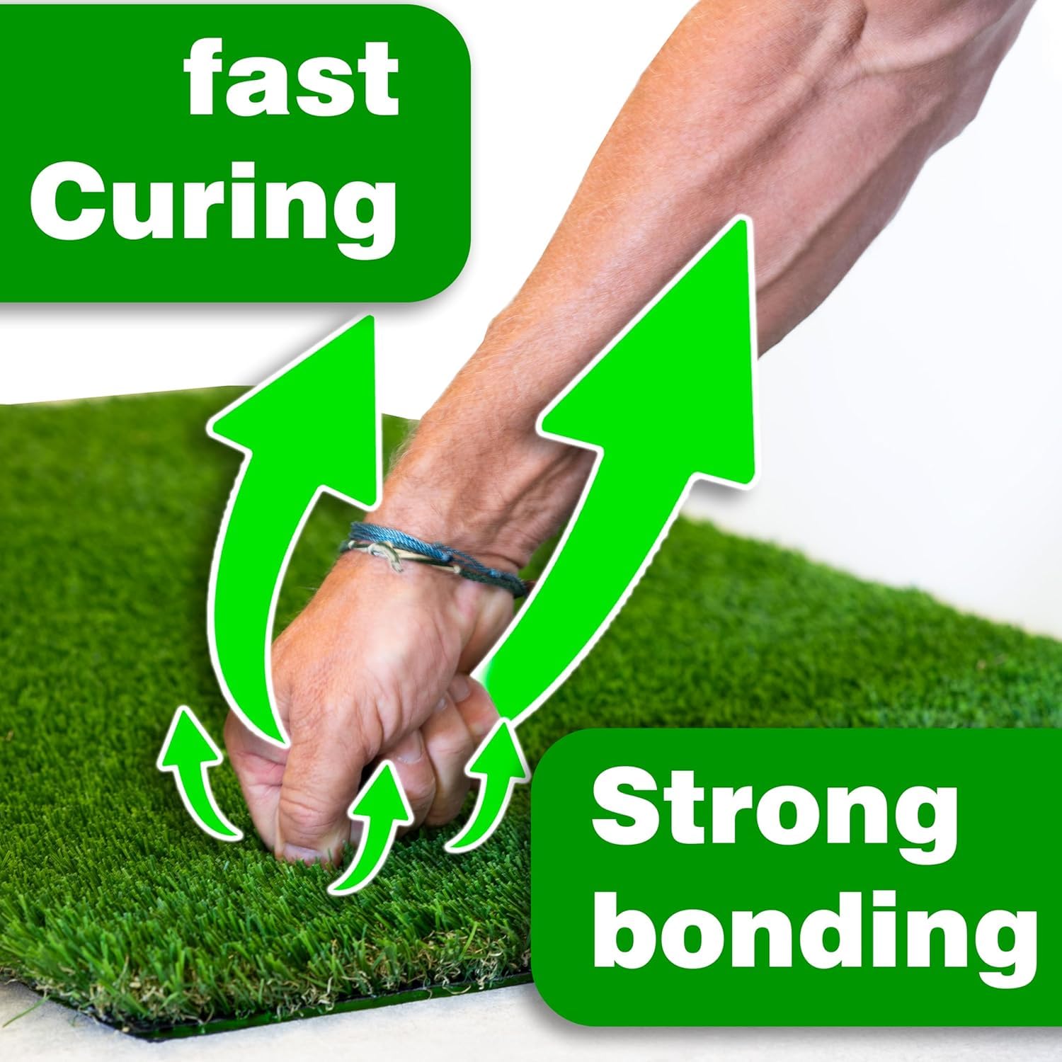 Synthetic Grass Adhesive – Pack of 2 (10 oz Tubes) – Polyurethane Based, Weatherproof, Non-Toxic, Indoor & Outdoor Turf Glue