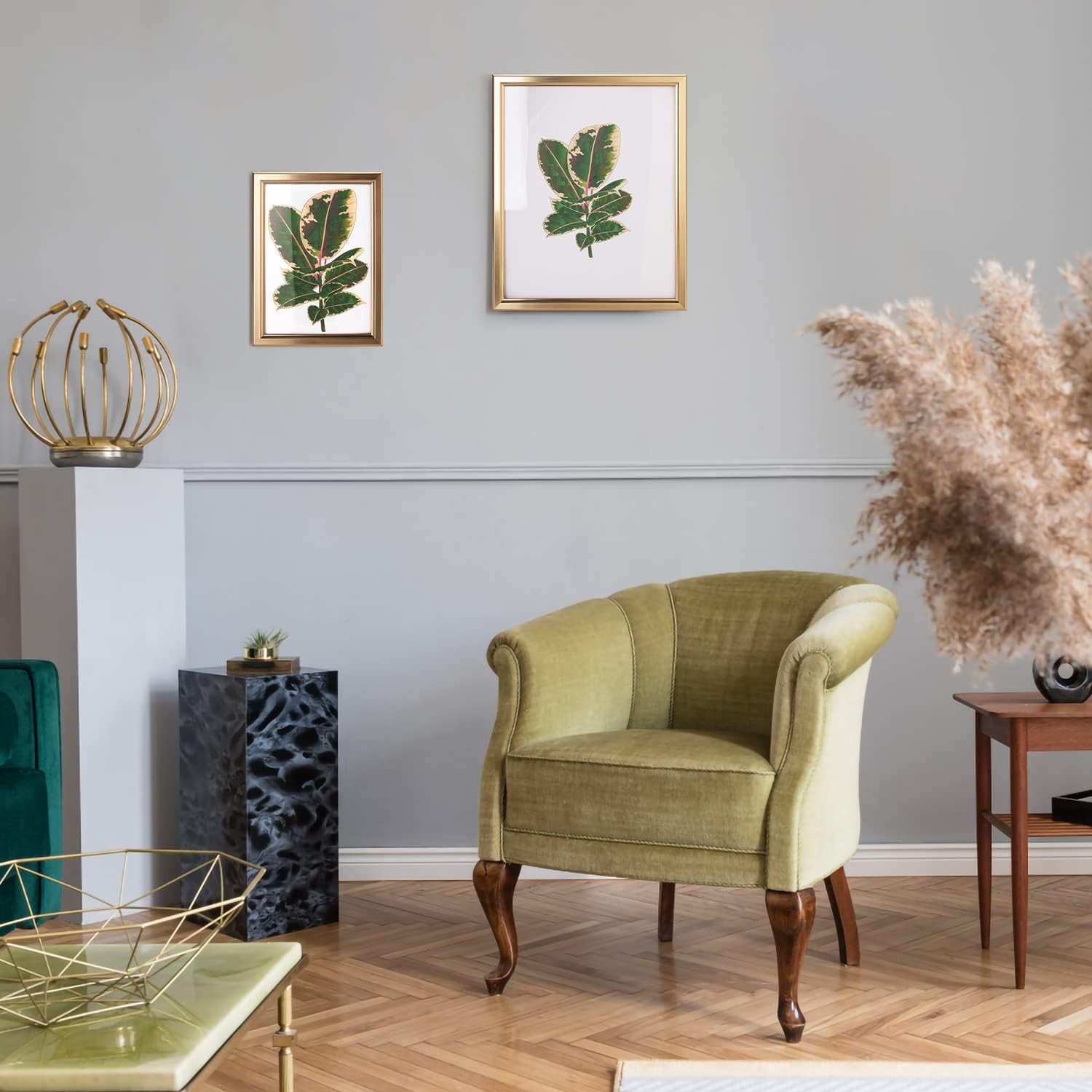 8x10 Picture Frame - Set of 5, Matte Gold 8 x 10 Photo Frame with High-Definition Glass, Modern 8x10 frame for Tabletop or Collage Wall, Perfect Christmas Frame - Image 5