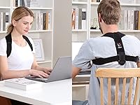 Vista 7 de Schiara Posture Corrector for Men and Women, Comfortable Upper and Back Brace, Adjustable Back Straightener Support for Back, Shoulder and Neck
