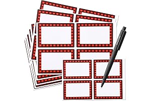2023 Christmas Party Name Tags, 2x3 Inch Red Black Gingham Check Design...