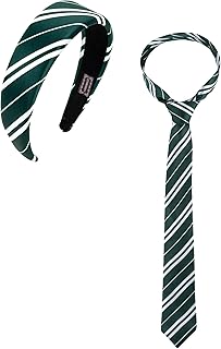 Green Stripe Headband And Tie Set