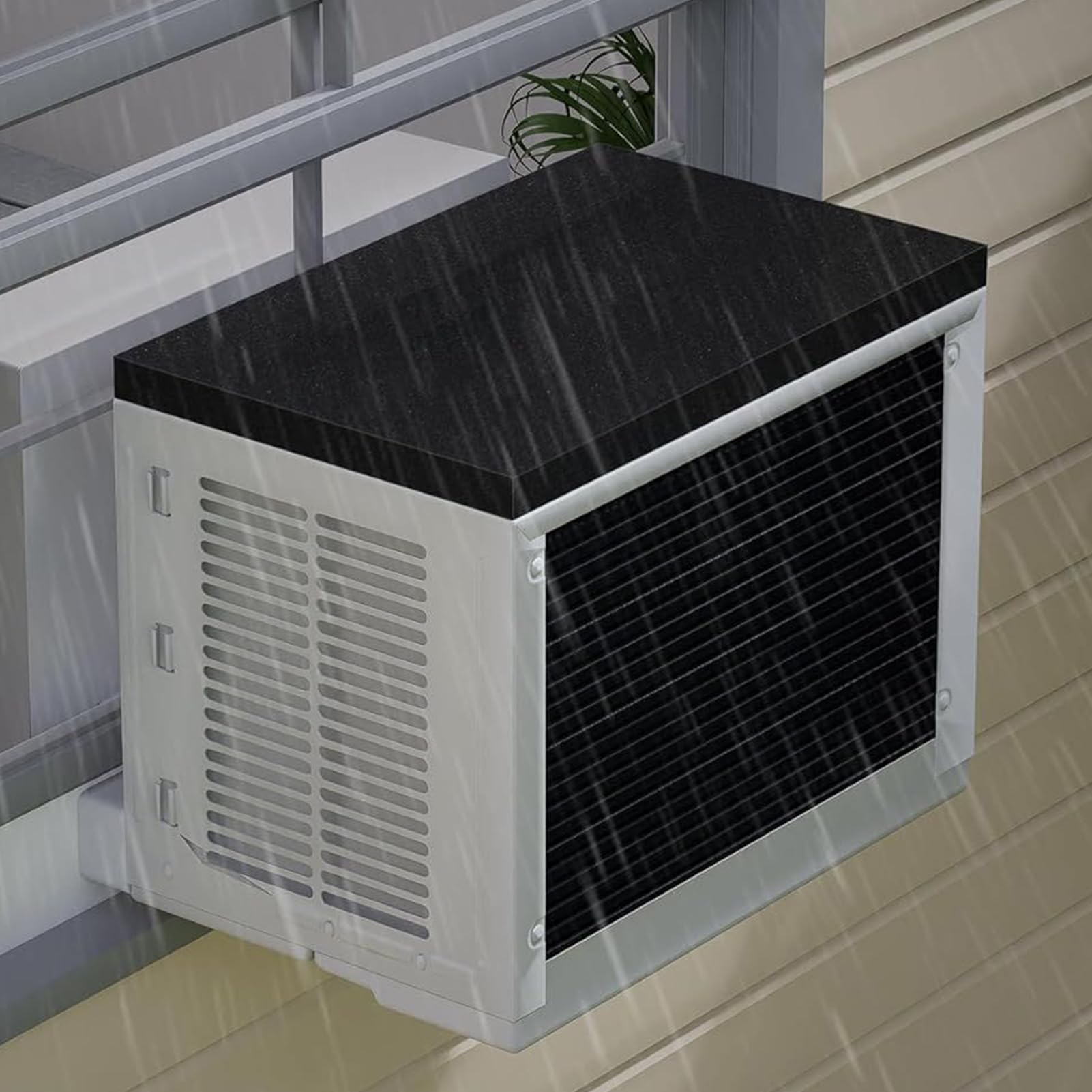Tapete de aire acondicionado para exteriores, barrera de ruido de espuma magnética de 24 x 17 x 0.75 pulgadas, absorbente de vibraciones, almohadilla de refrigeración silenciosa para instalaciones