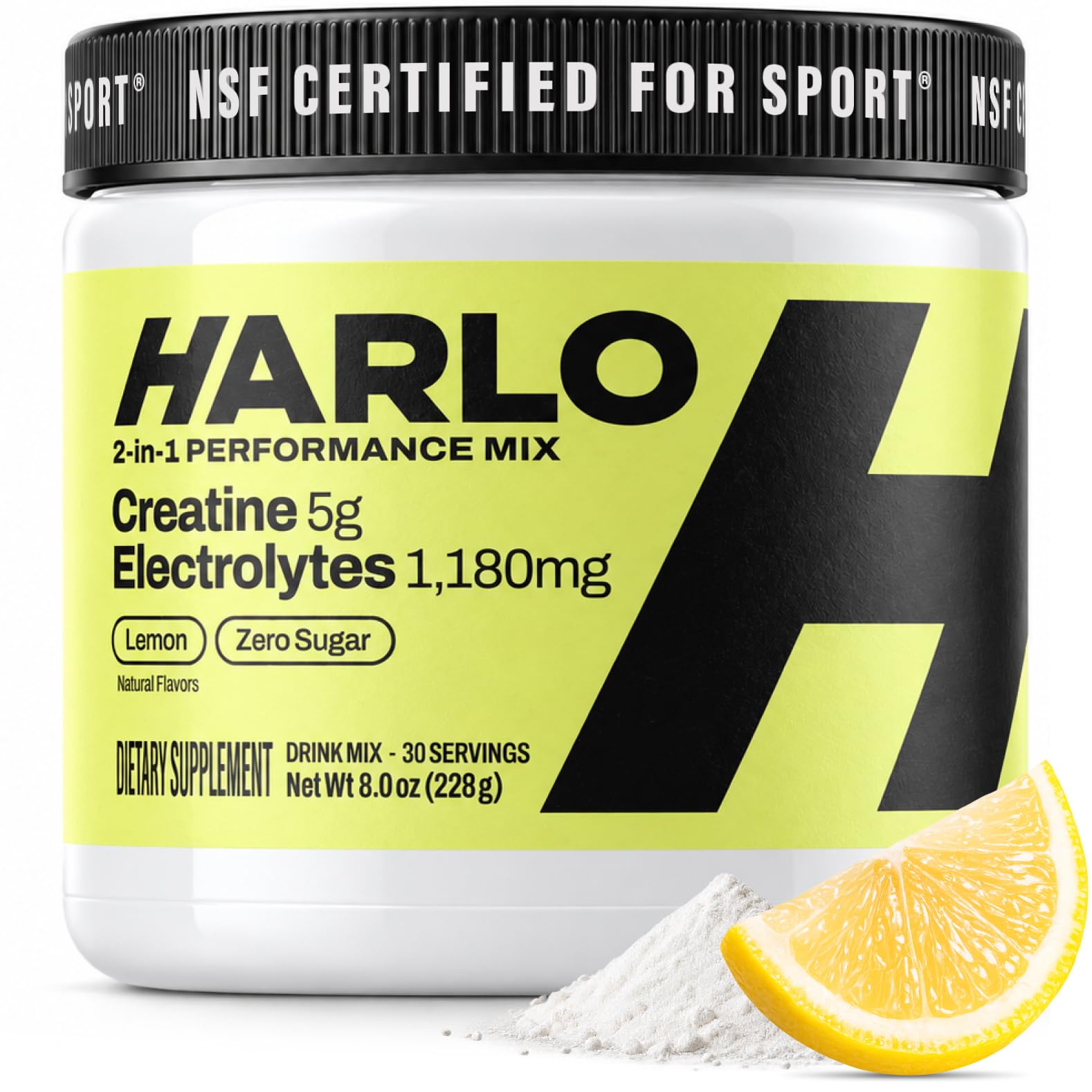 Harlo 2-in-1 Creatine + Electrolytes | Boost Strength, Focus, and Hydration Lemon