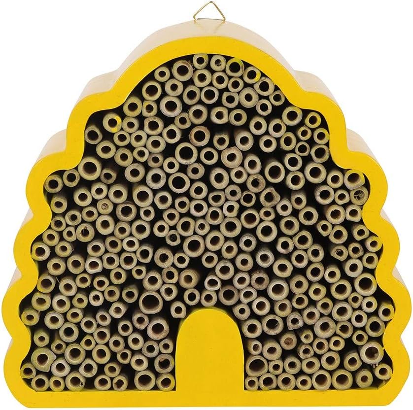 Something Different DP_09031 Bee House | Beehive Shaped | H22cm x W24cm x D10cm | Pack of 1, yellow and black