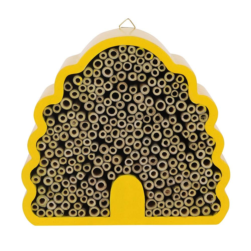 Something Different DP_09031 Bee House | Beehive Shaped | H22cm x W24cm x D10cm | Pack of 1, yellow and black