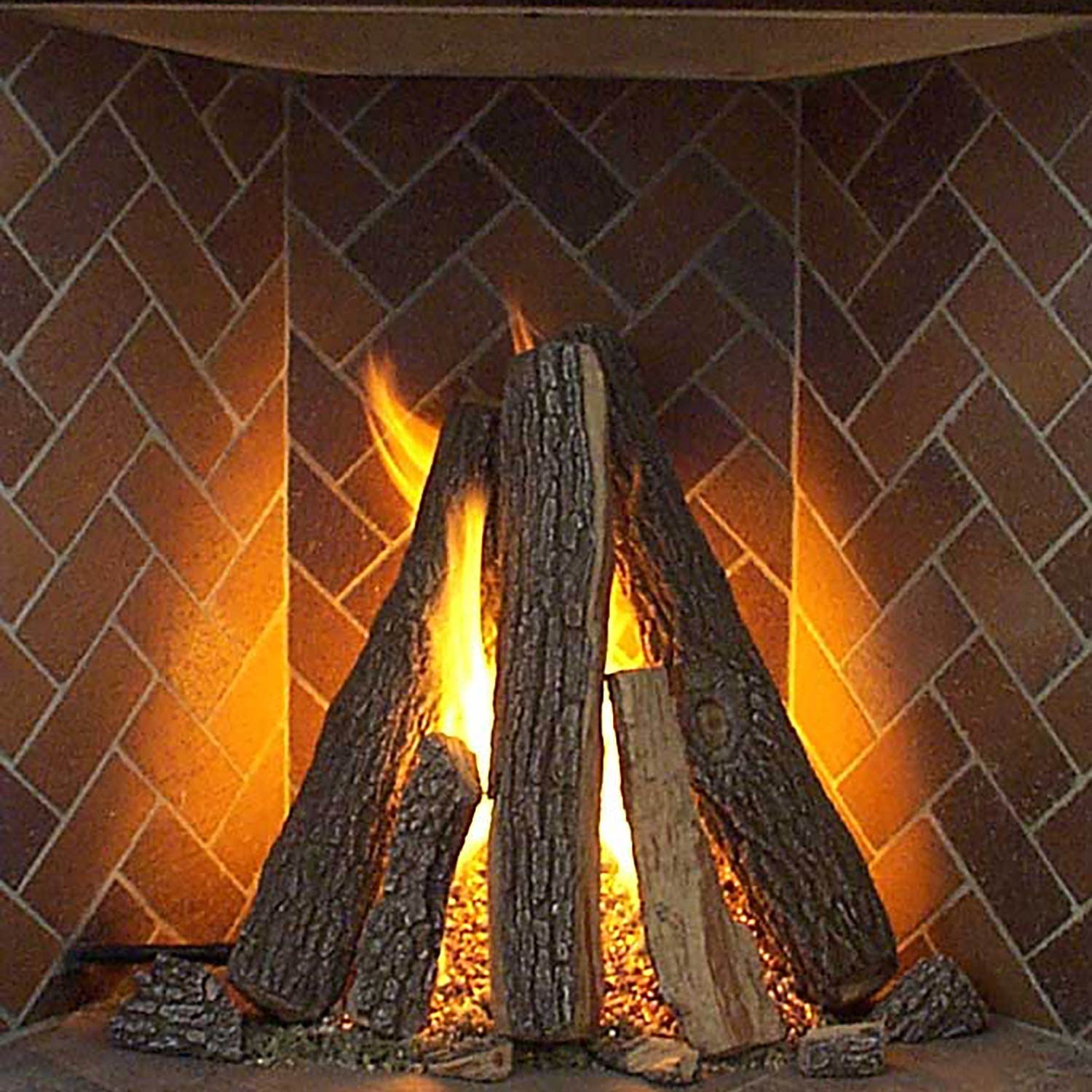 Amazon.com: Rasmussen Tipi Log Set for Rumford Style Fireplaces