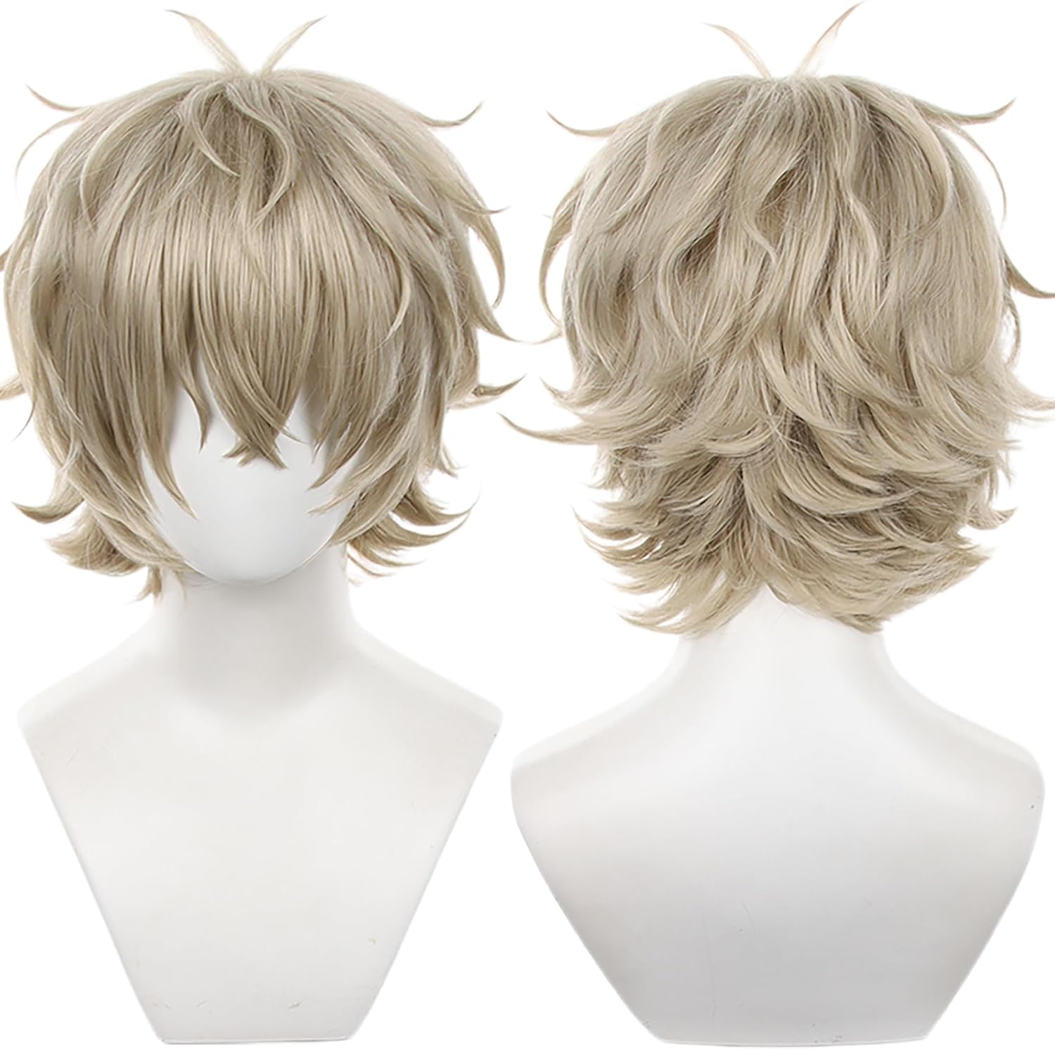 Dark Brown Wig for Cosplay Costume Men Short Anime Natural Soft Party Hair Wigs