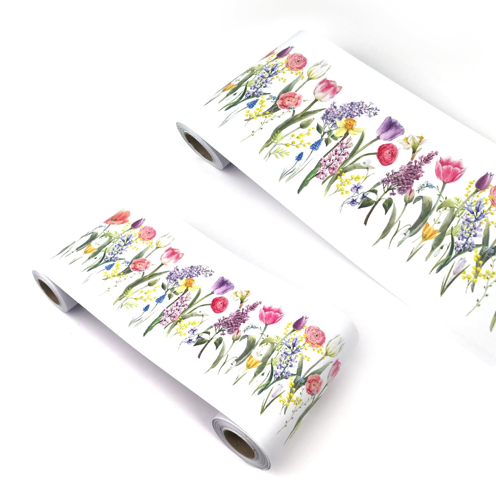 Visitryl A Pile Of Tulips Yx212 Wallpaper Border Self Adhesive Wall Tiles Decorative, Peel And Stick Wall Border Bathroom Stickers 12Cm X 1000Cm