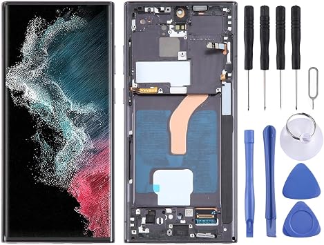 Samsung S22 Ultra Compatible LCD Display Touch Full Slat Oled Black SM-S908