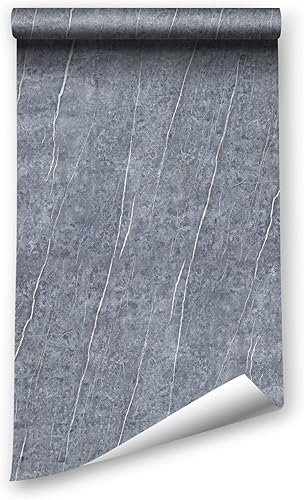 Miniatura 10 de Papel de pared de mármol brillante, papel de contacto de mármol de granito para remodelación de muebles, papel tapiz grueso extraíble autoadhesivo