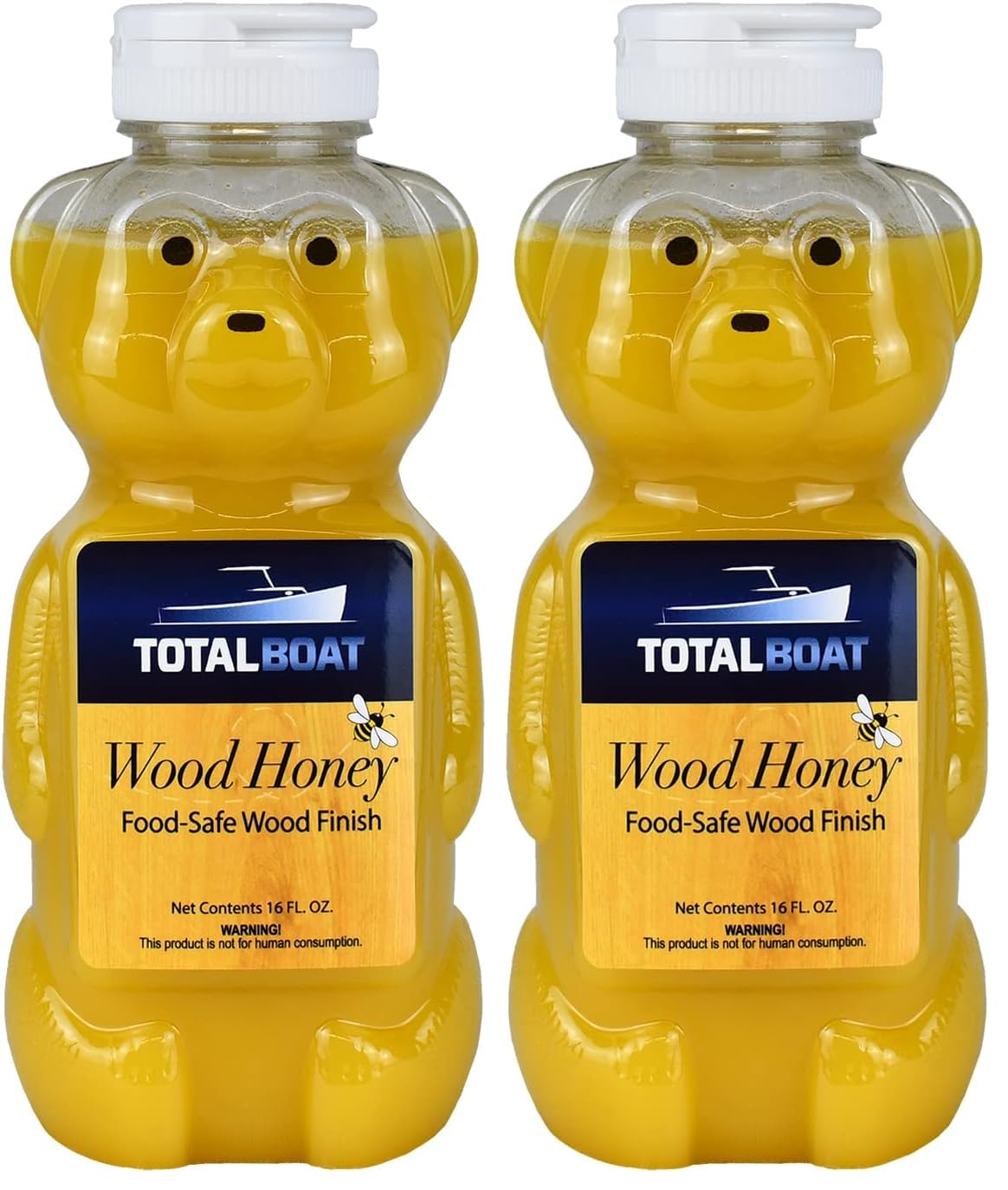 TotalBoat Wood Honey Food Safe Wood Finish - Wood Oil for Cutting Boards & Butcher Blocks (16 oz) (Pack of 2)