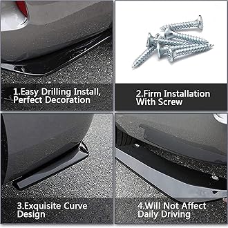 2 Pcs Car Rear Bumper Lip Splitter for Jaguar XF Sportbrake (X260) 2015-2020 2021 2022, Side Fin Fenders Protector Anti Scratch Wrap Angle Spoilers Car Accessories,Carbon Fiber