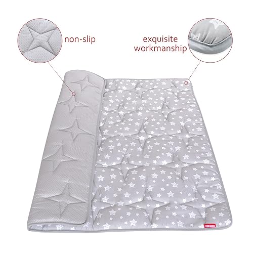 Miniatura 3 de Tapete para corralito para bebé de 59 x 59 pulgadas, tapete de una pieza antideslizante acolchado para bebé para jugar 59 x 59 pulgadas, tapete de