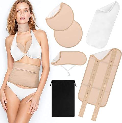 Paquete de 6 unidades de aceite de ricino reutilizables, paquete de aceite de ricino de franela de algodón con diseño antifugas de aceite (aceite de