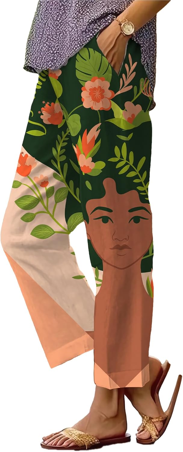 domirica Resort Pants for Women Oversized Casual Wide Leg Soft 2025 Summer Elastic Waist Festival Lightweight Harem Trouser