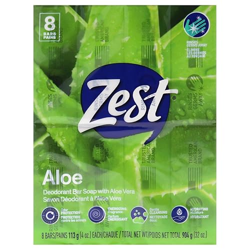 Miniatura 1 de Zest Jabón de 8 barras para baño, aloe fresco, 4 onzas (paquete de 8)