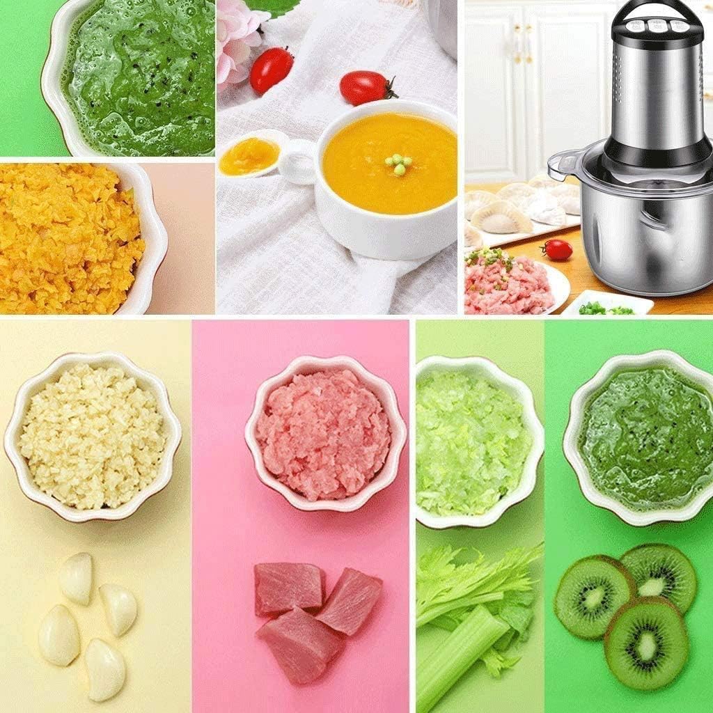 Mini Food Chopper Processor Onion Vegetable Garlic Electric Capacity Silver