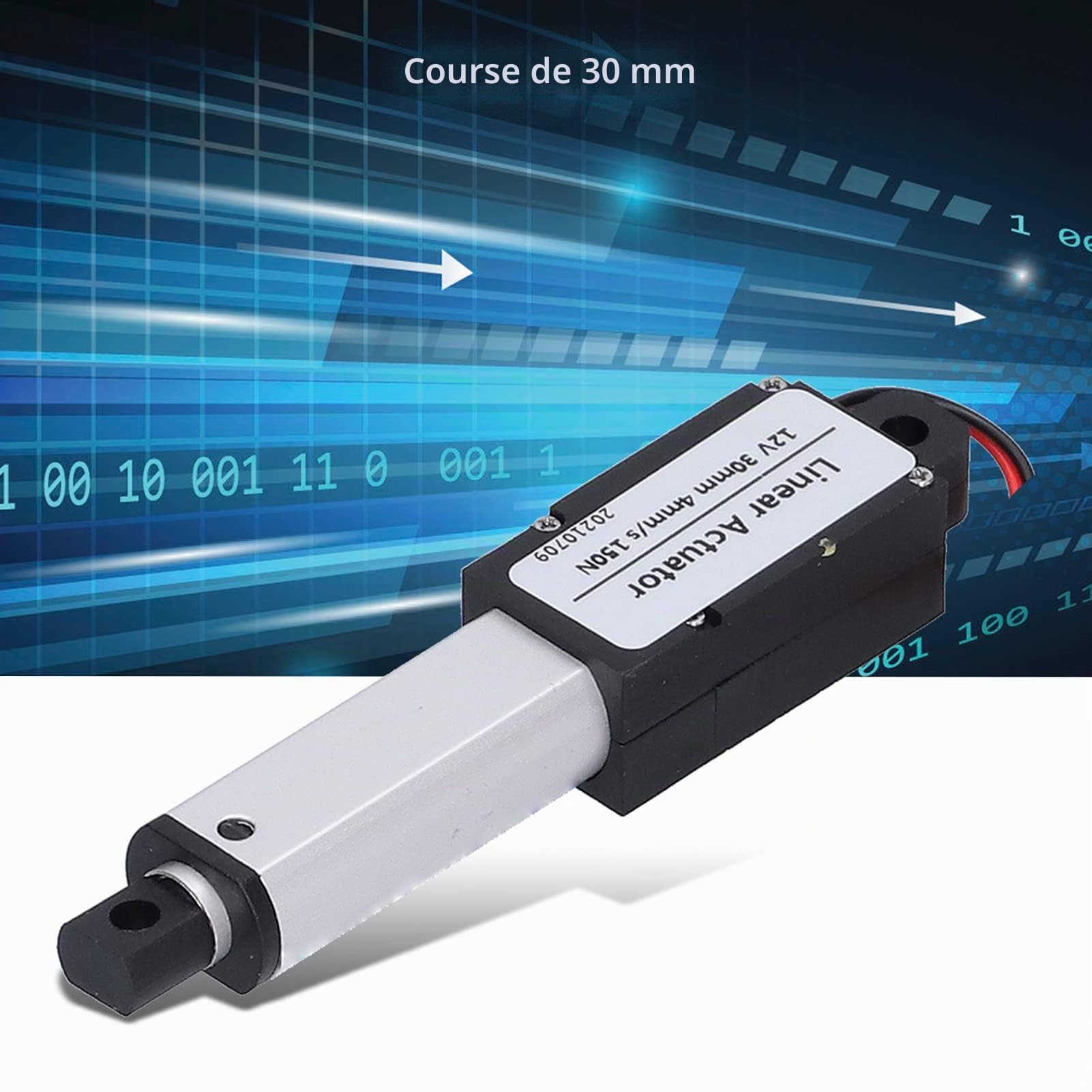 OKJHFD Actionneur Linéaire, 30 Mm DC 12 V, Mini étanche, Antibruit, Protection Contre les Courts-circuits, Mini Actionneur Linéaire électrique étanche Pour Volet De Tiroir (Stroke 30mm-4mm-150N)