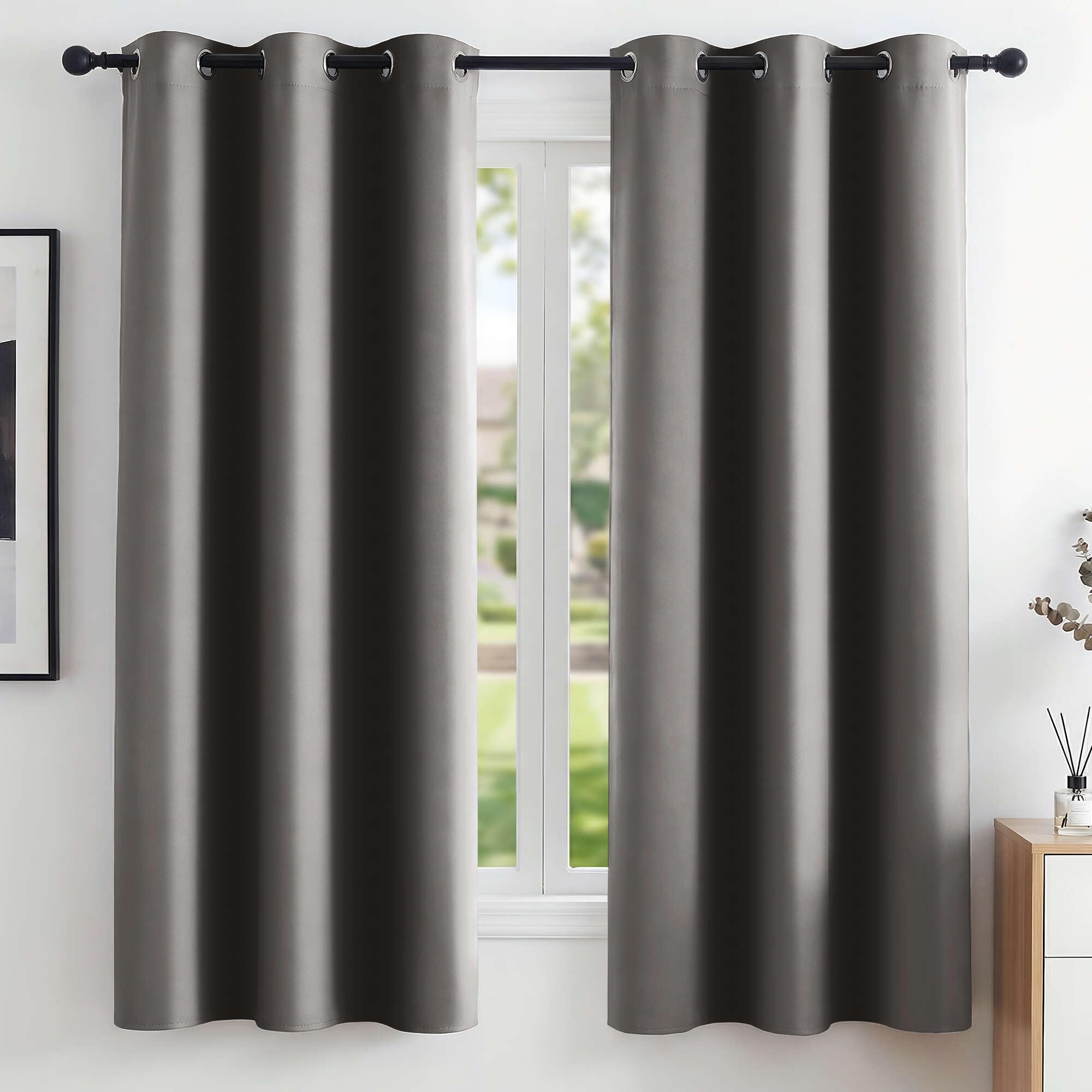 Photo 1 of Deconovo Blackout Curtains - Light Grey