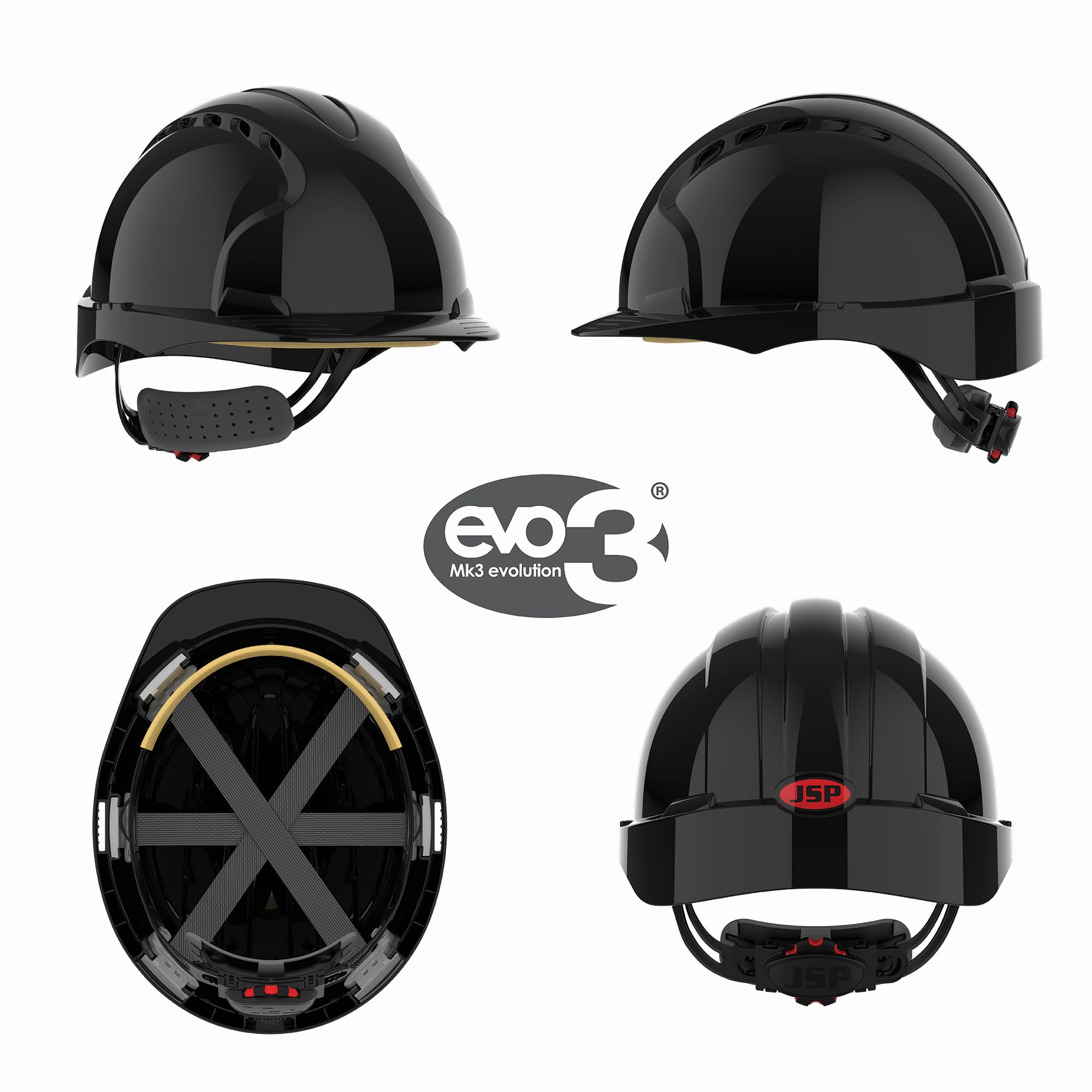 JSP EVO®3 Safety Helmet - Wheel Ratchet - Vented