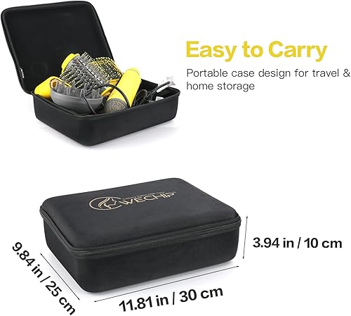 Miniatura 6 de WeChip - Cepillo secador de pelo, peinado voluminizador, secador de pelo desmontable de iones negativos 4 en 1, cepillo secador de pelo para