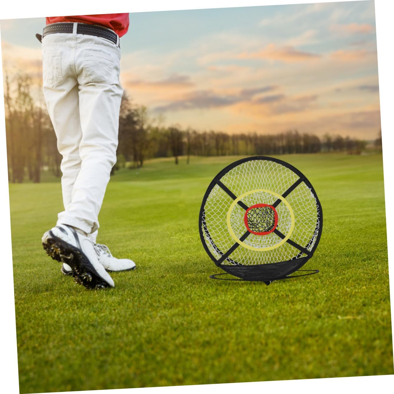 BESPORTBLE Golf Practice Net for Indoor Use with Quick Setup Ball Return Function and High Resilience Material Portable Golf Chipping and Hitting Net for Backyard Training and Tennis Court