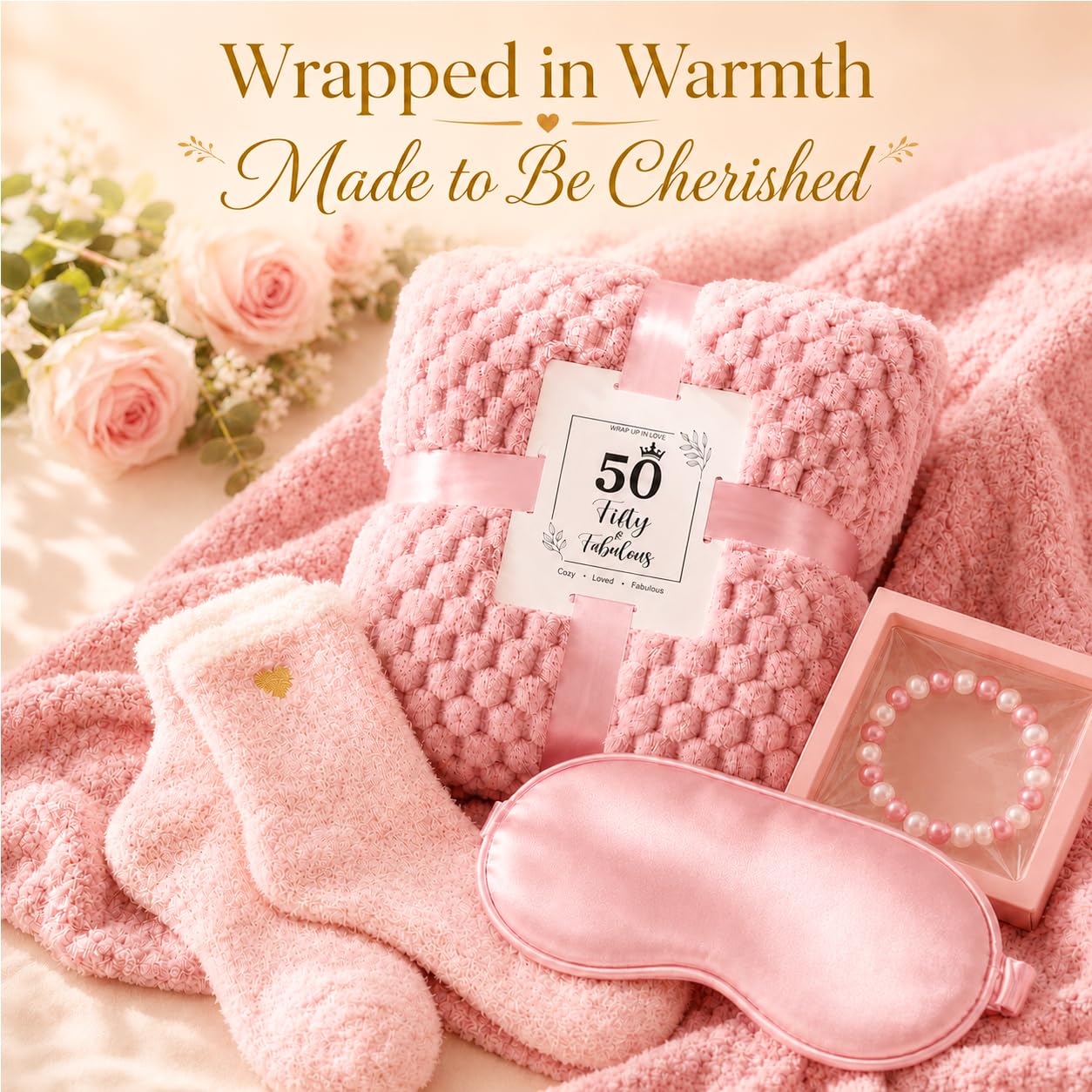Luxurious 50th Birthday Gifts for Women, Vintage 1976 Gift Basket for Women Mom Wife