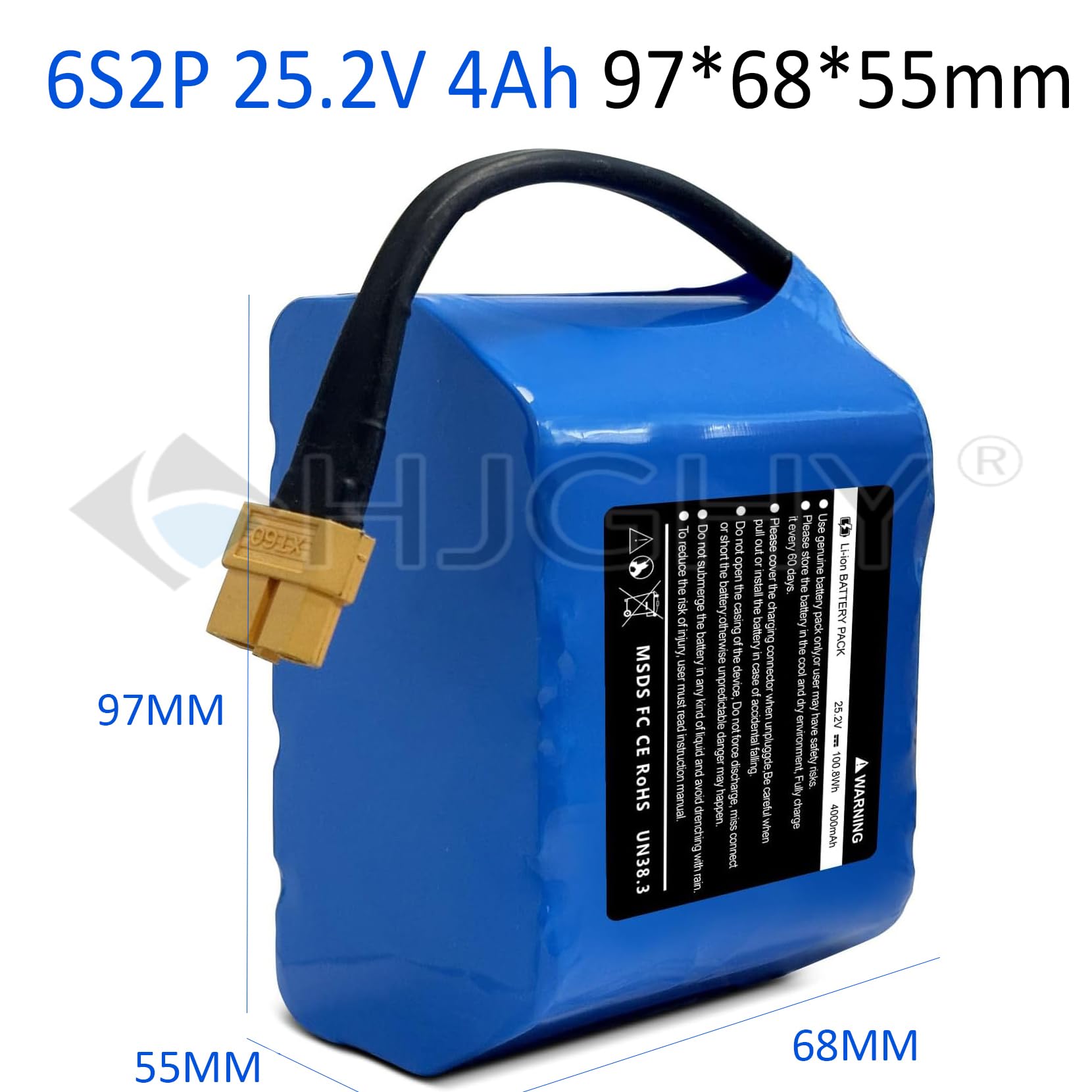 Batteries au Lithium 24 V 4 Ah de Remplacement pour Hoverboard (25,2 V 4 Ah), Batterie Haute Endurance 29,4 V 4 000 mAh pour Scooters électriques à Deux Roues.