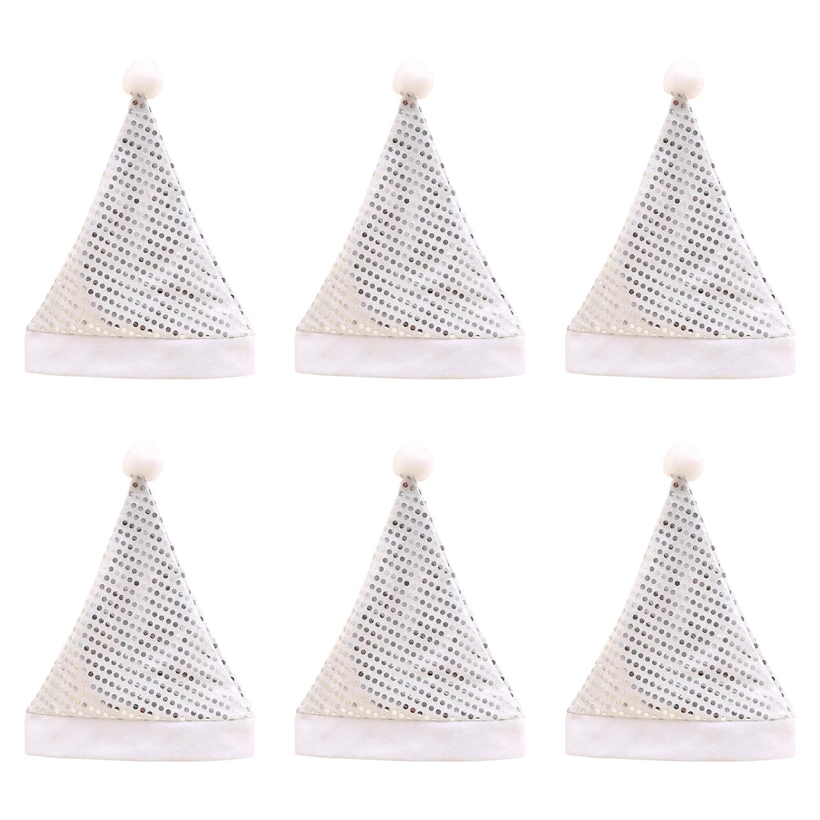 KAQNTUD Sparkling Christmas Headgear Pack of 6 Glitter Party Accessories for Family Celebrations and Festive Glitter Christmas Decoration Made of Polyester