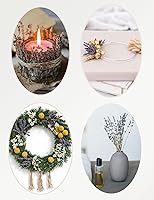 Vista 9 de Juego de flores secas naturales, flores secas a granel para jarrón, flores secas con tallos, rosas secas, mini ramos de flores secas (marrón)