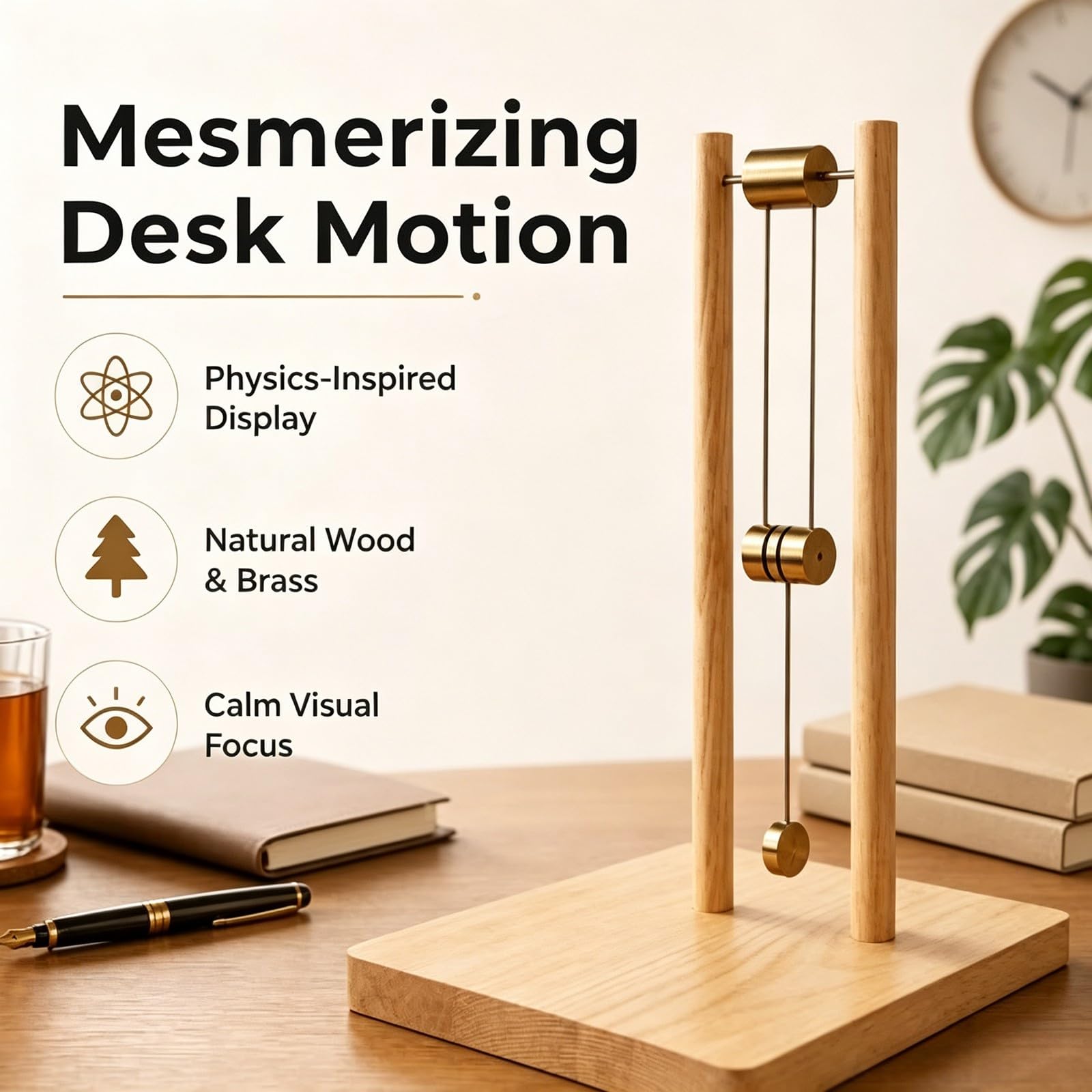 Decoración de Doble péndulo caótico de Madera