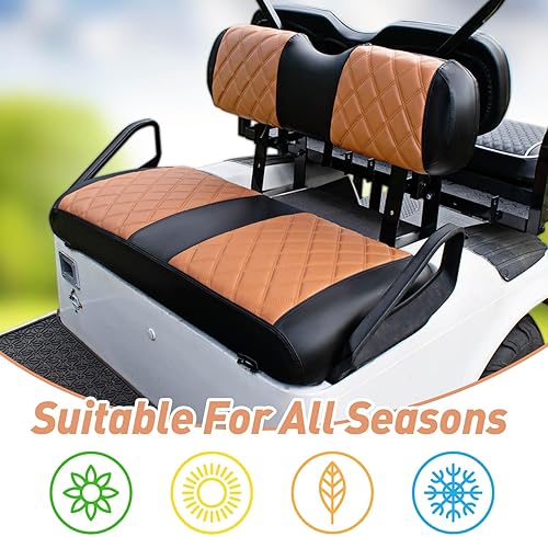 Miniatura 4 de NOKINS Juego de fundas de asiento de diamante para carrito de golf, para EZGO TXT 1994-2013EZGO RXV OEM estándar para asiento delantero, funda de