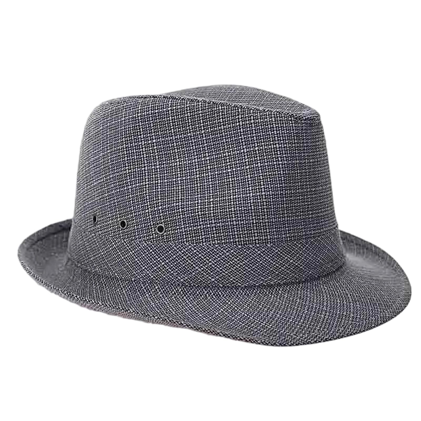 EYRMQWJPC Wide Brim Sun Hat, Unisex Straw Fedora Hat Wide Brim Breathable Sun Protection Cap Multicolor Multiple Sizes 02,XL