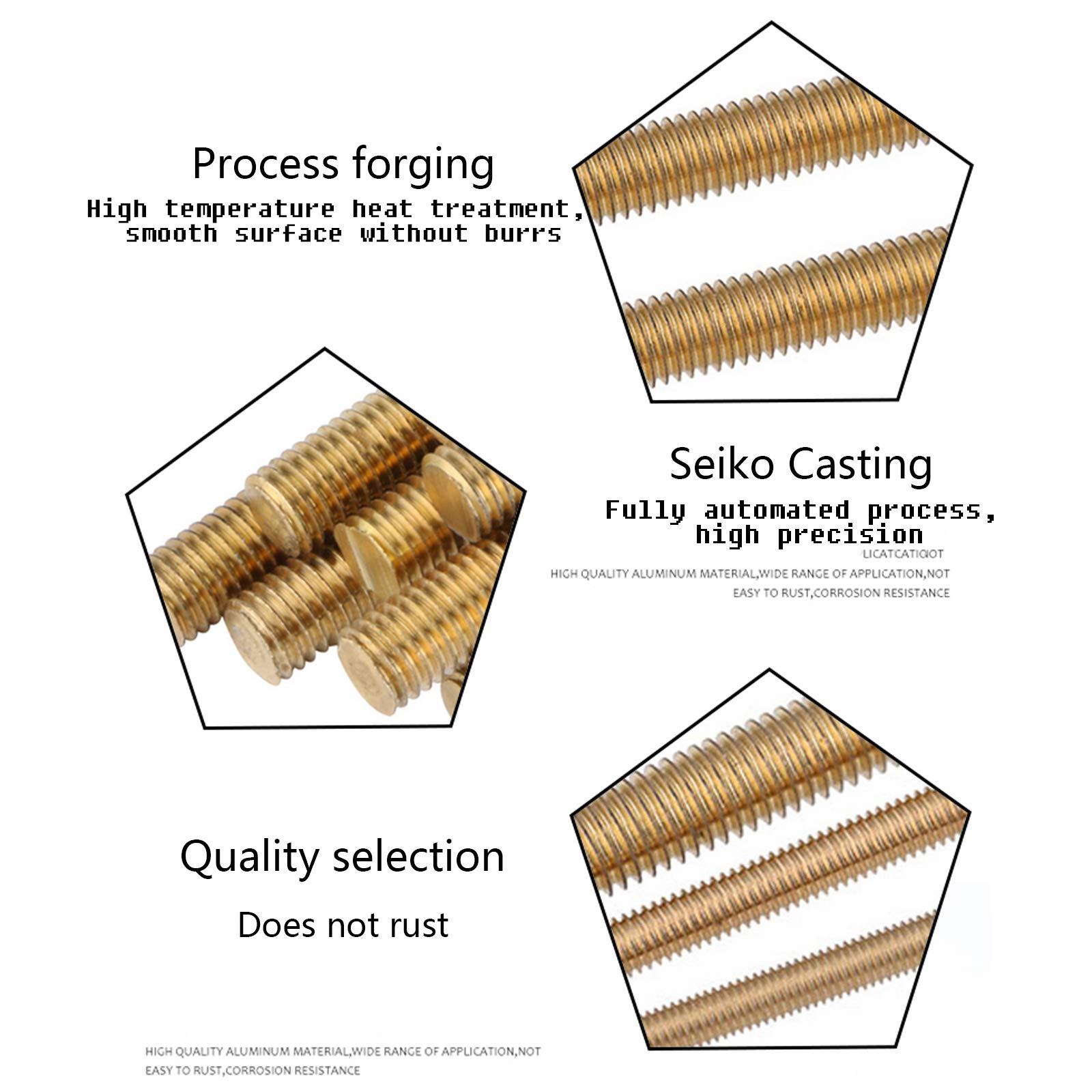 Asta Filettata M2 X 250mm In Ottone - 2 Pezzi, Per Fissaggi E Guide Meccaniche - Foto 13