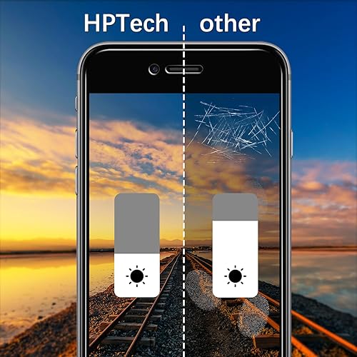 Miniatura 4 de HPTech Paquete de 2 protectores de pantalla de privacidad diseñados para iPhone SE 3, SE 2022, iPhone SE 2, SE 2020 de 4.7 pulgadas, vidrio templado