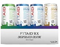 FITAID RX Zero Sugar, Encapsulated Creatine, Workout Recovery Drink, All-In-One Blend, BCAAs, Glucosamine, Turmeric, B-Complex, Electrolytes, Variety Pack, 12 Fl Oz (Pack of 24)