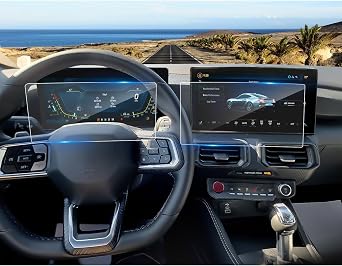 2pack 2024 2025 2026 Mustang Screen Protector for Ford Mustang 13.2In Navi+12.4In Dash, 9H Tempered Glass 2026 2025 Mustang EcoBoost/GT Fastback Accessories Anti-Scratch&HD Transparent
